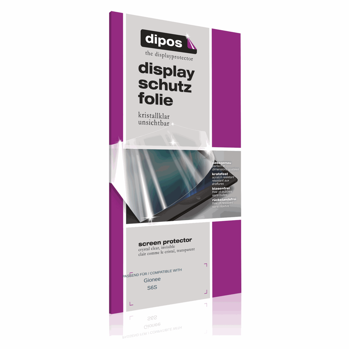 dipos 6x Clear Screen Protector for Gionee S6S