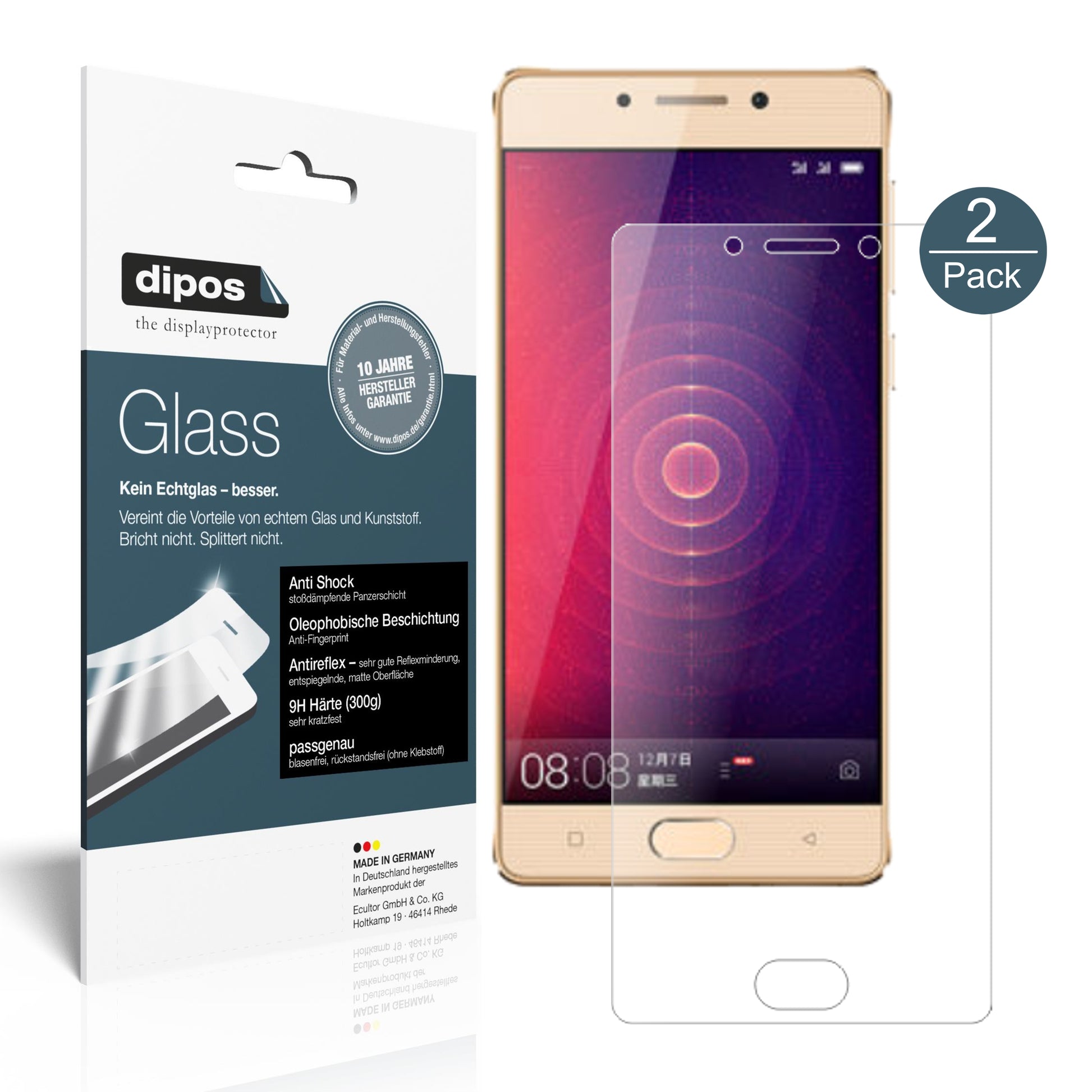 Mattes Panzerglas: Schutz vor Brüchen, Fingerabdrücken und Bildschirmblendung für Gionee-Steel 2