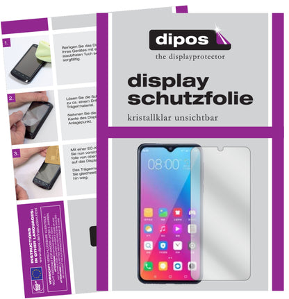 Klare Displayschutzfolie von dipos passend für Gionee Steel 5, präziser Zuschnitt und blasenfrei montiert