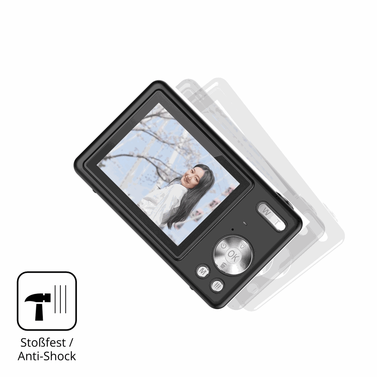 Schutz gegen Kratzer auf dem Acbaeta Q12 Pro Glas durch Schlüssel, Stöße gegen die Tischkante oder Stürze