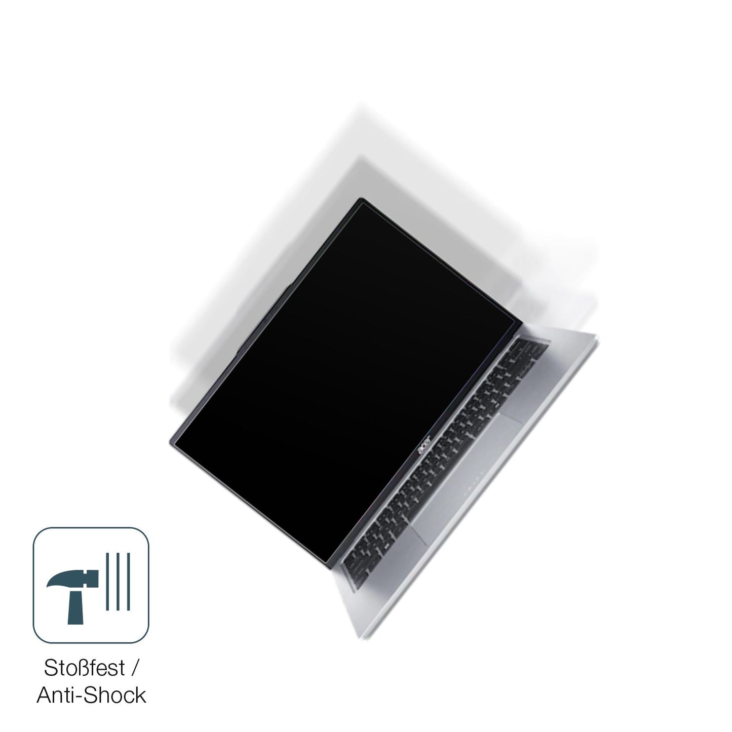 Schutz gegen Kratzer auf dem Acer Swift Go 14 Zoll OLED Glas durch Schlüssel, Stöße gegen die Tischkante oder Stürze