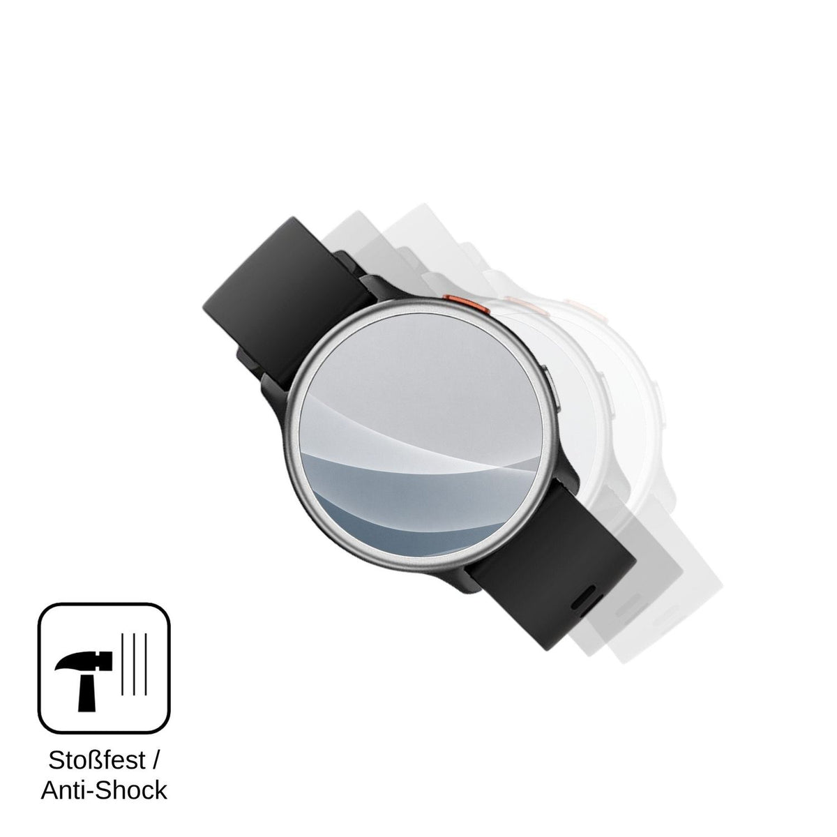 2x Screen Protector for aeac 1.27 Smartwatch matte Flexible Glass 9H dipos