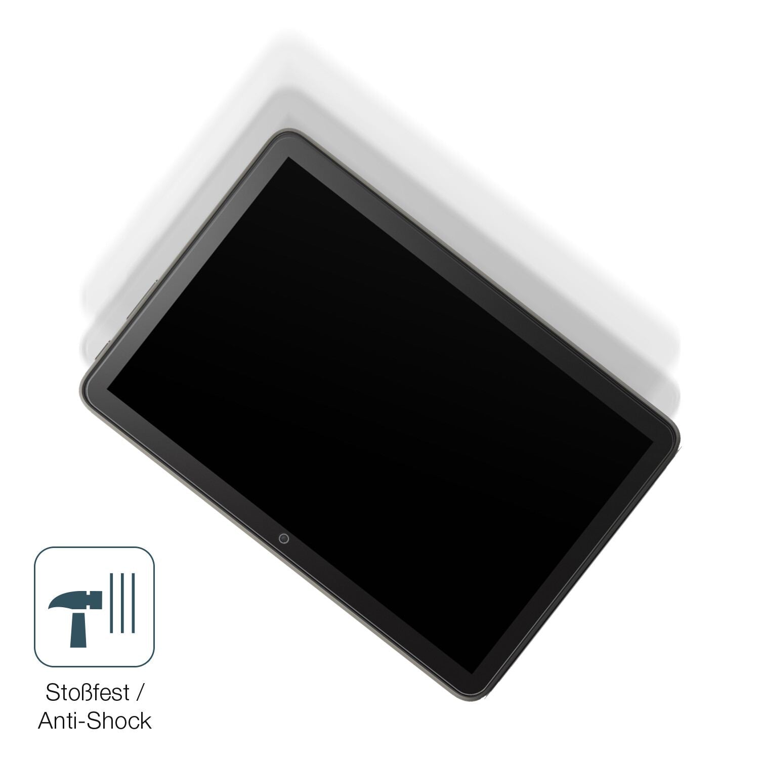 Schutz gegen Kratzer auf dem Amazon Fire HD 8 Plus (2022) Glas durch Schlüssel, Stöße gegen die Tischkante oder Stürze