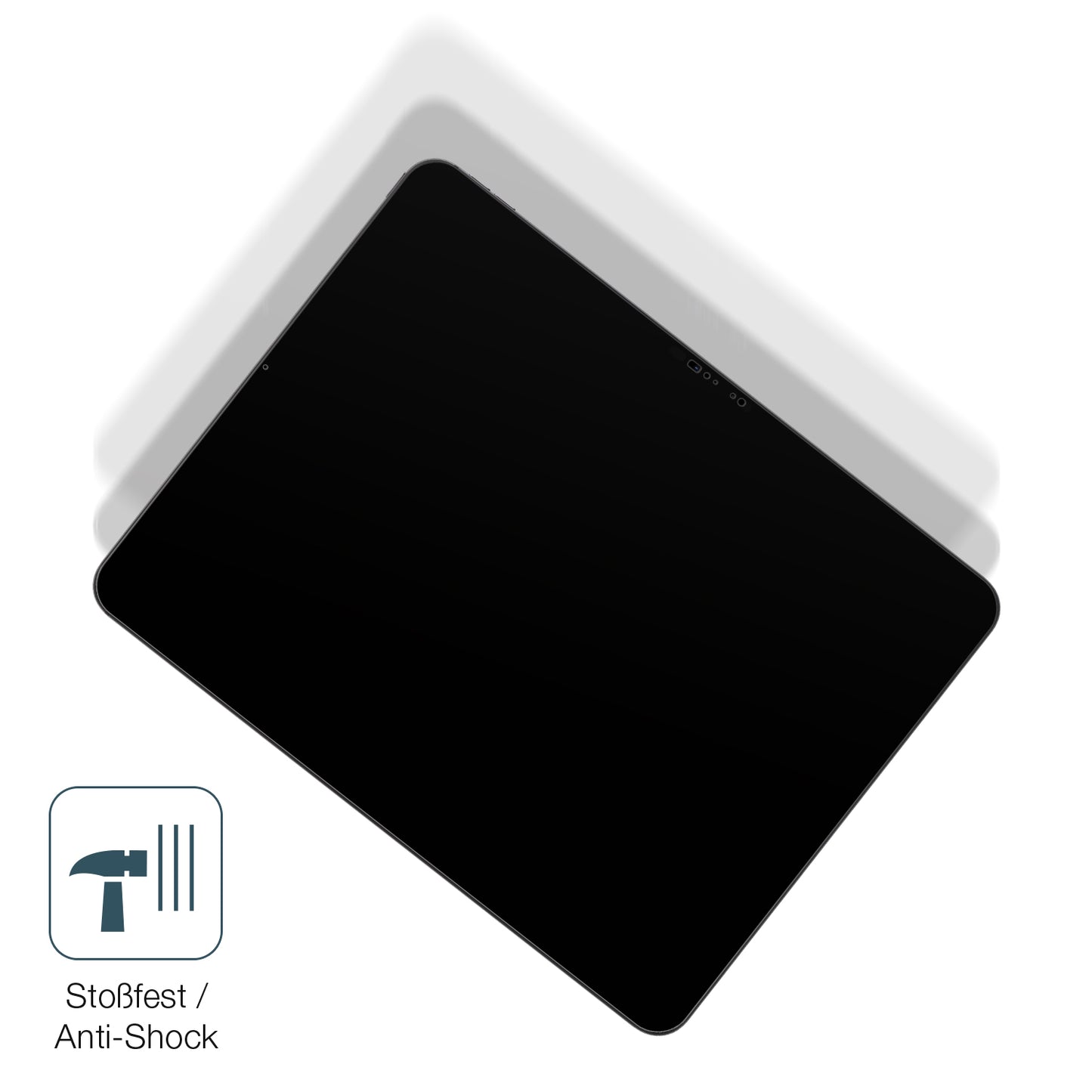 Schutz gegen Kratzer auf dem Apple iPad Pro M5 11 Zoll Glas durch Schlüssel, Stöße gegen die Tischkante oder Stürze