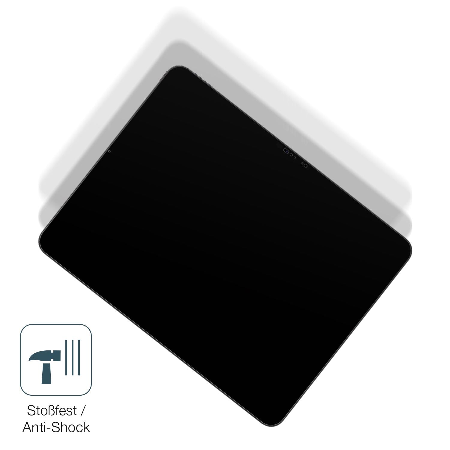 Schutz gegen Kratzer auf dem Apple iPad Pro M5 13 Zoll Glas durch Schlüssel, Stöße gegen die Tischkante oder Stürze