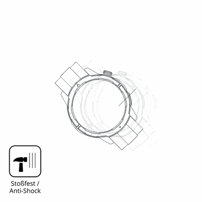 Schutz gegen Kratzer auf dem Beafon Smartwatch 601 Glas durch Schlüssel, Stöße gegen die Tischkante oder Stürze