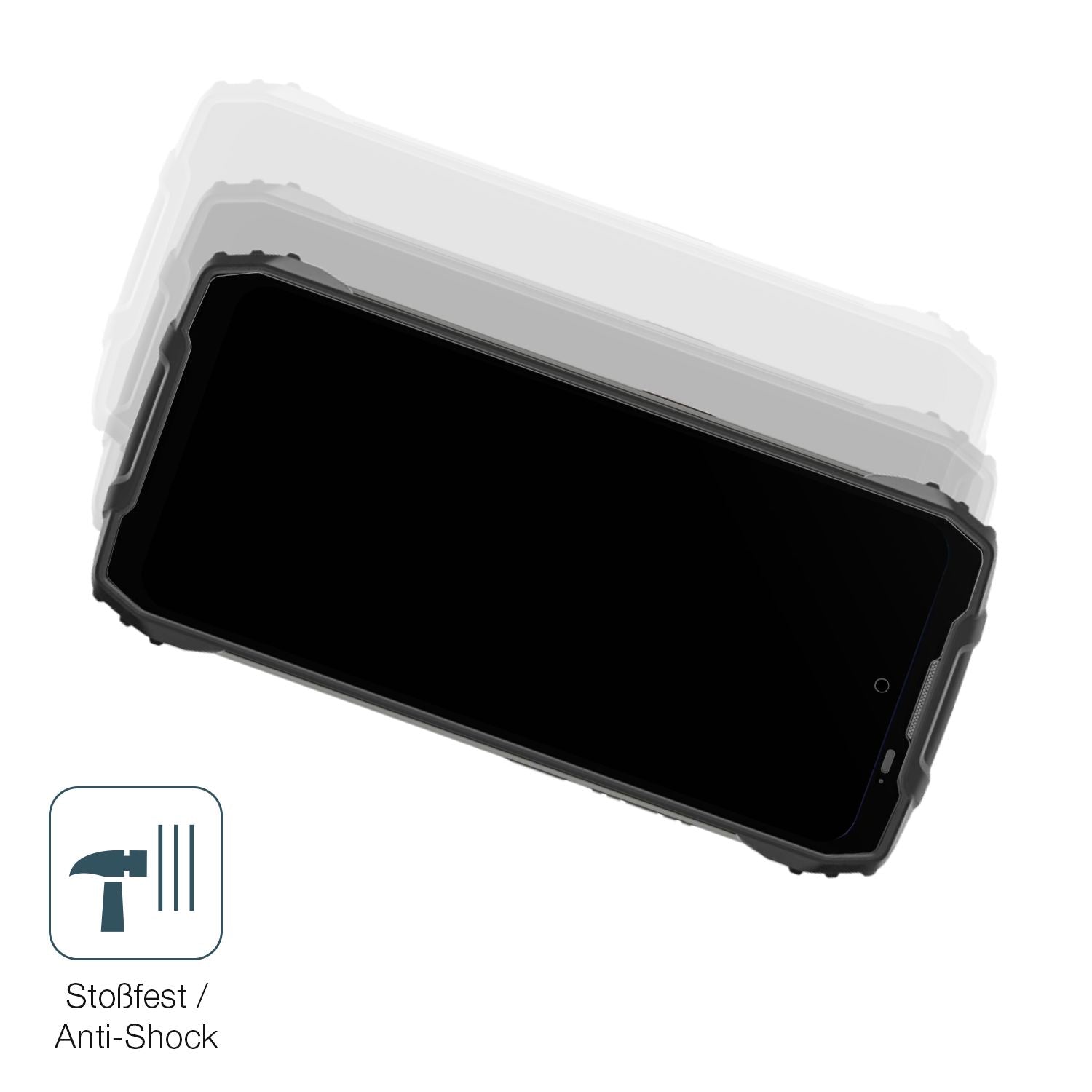 Schutz gegen Kratzer auf dem Blackview BL7000 5G Glas durch Schlüssel, Stöße gegen die Tischkante oder Stürze