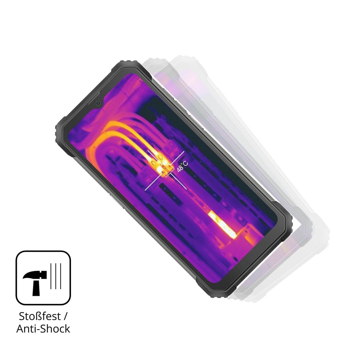 Schutz gegen Kratzer auf dem Blackview BL8800 Pro Glas durch Schlüssel, Stöße gegen die Tischkante oder Stürze