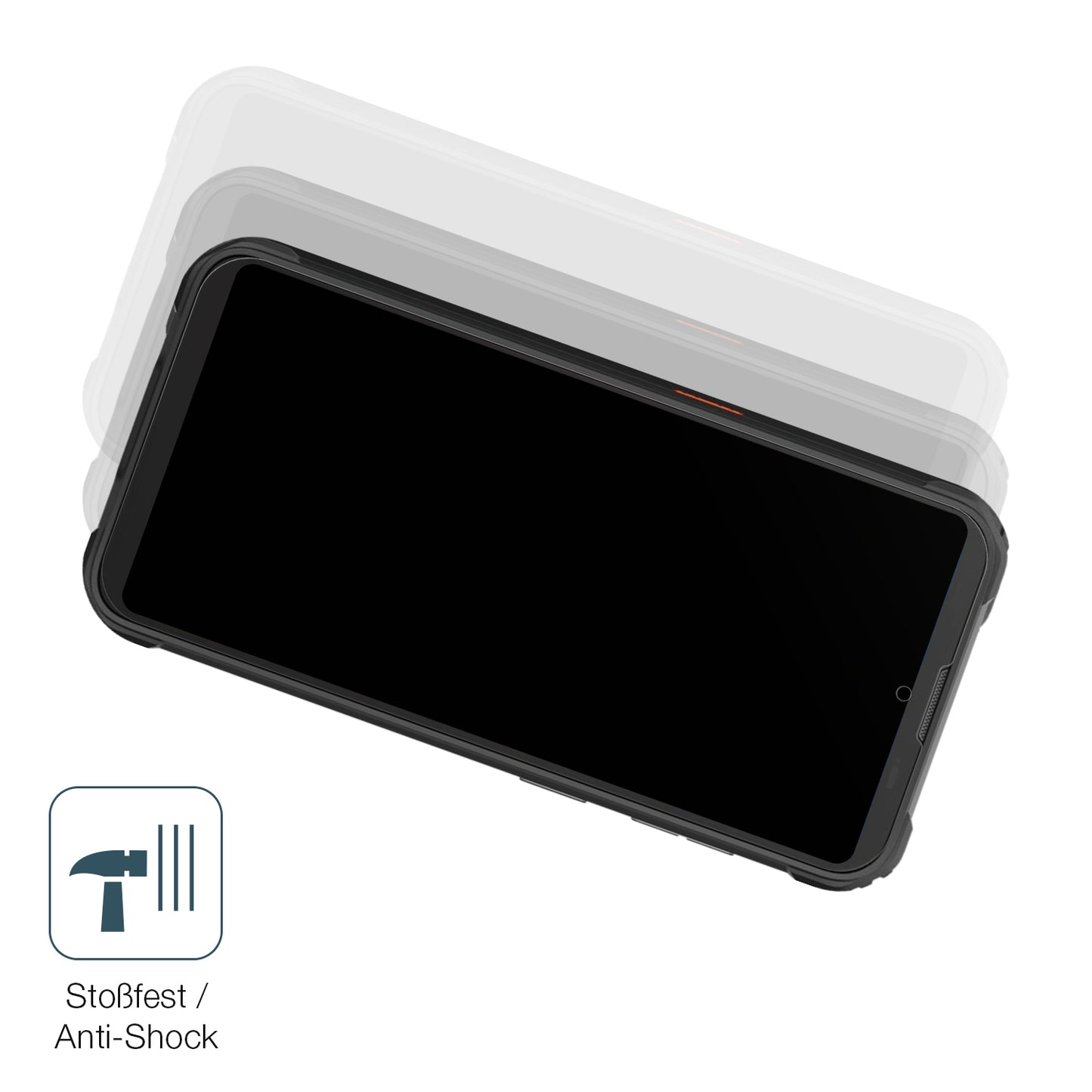Schutz gegen Kratzer auf dem Blackview BV5300 Glas durch Schlüssel, Stöße gegen die Tischkante oder Stürze