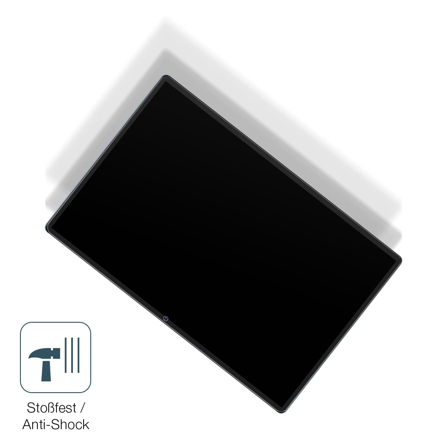 Schutz gegen Kratzer auf dem Colorroom Tablet 11 Zoll Glas durch Schlüssel, Stöße gegen die Tischkante oder Stürze