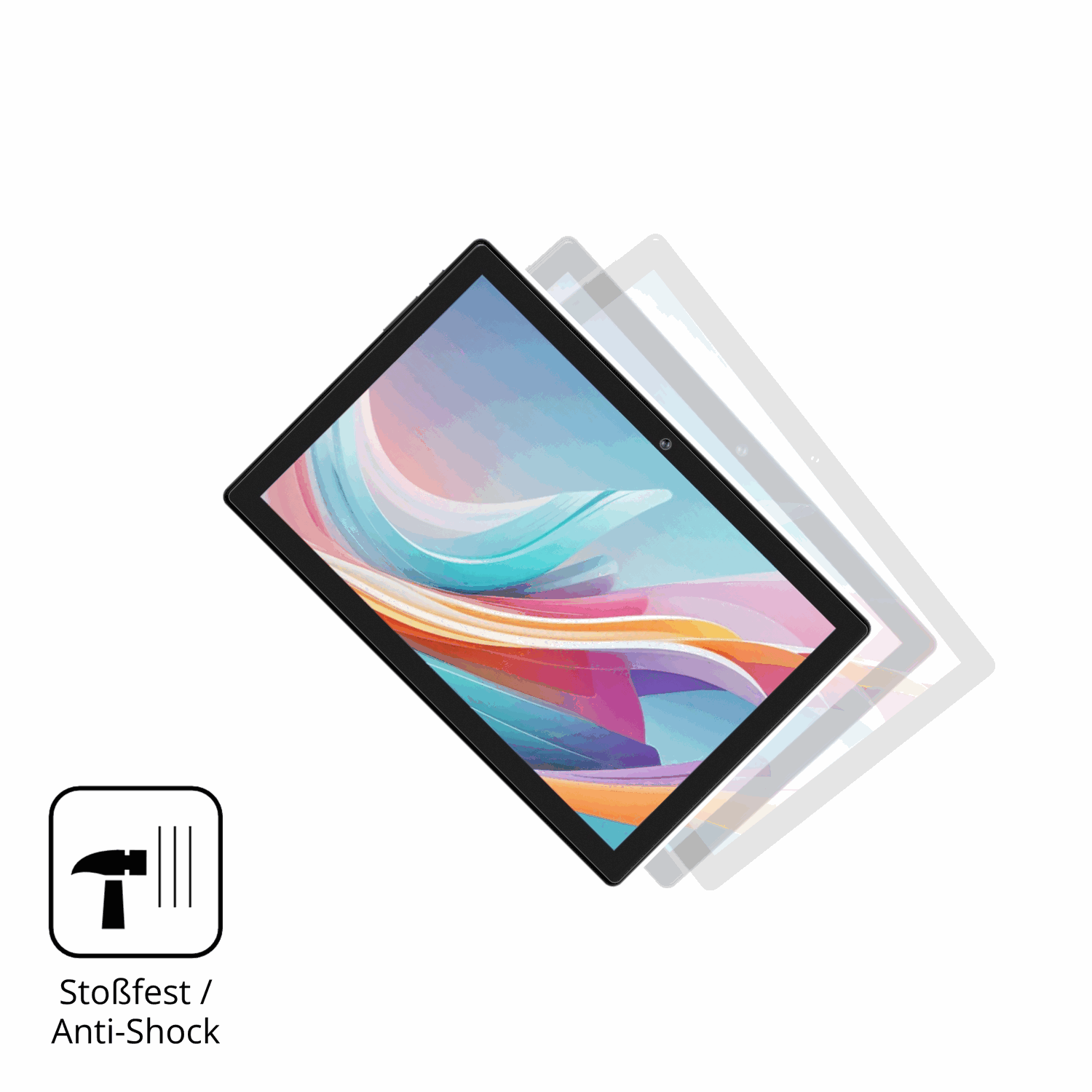 Schutz gegen Kratzer auf dem Crelander T40 10.1 Glas durch Schlüssel, Stöße gegen die Tischkante oder Stürze