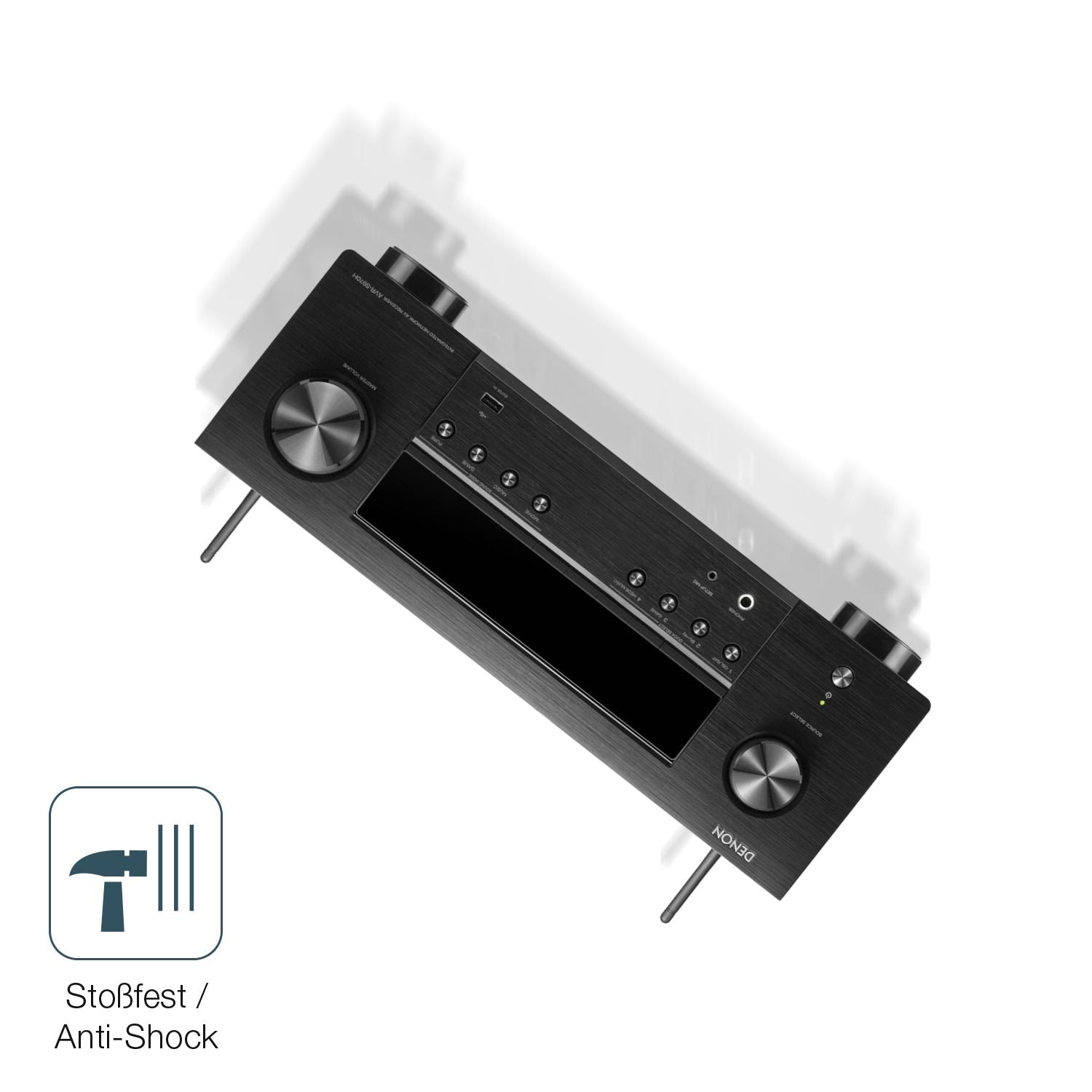 Schutz gegen Kratzer auf dem Denon AVR-S970H Glas durch Schlüssel, Stöße gegen die Tischkante oder Stürze