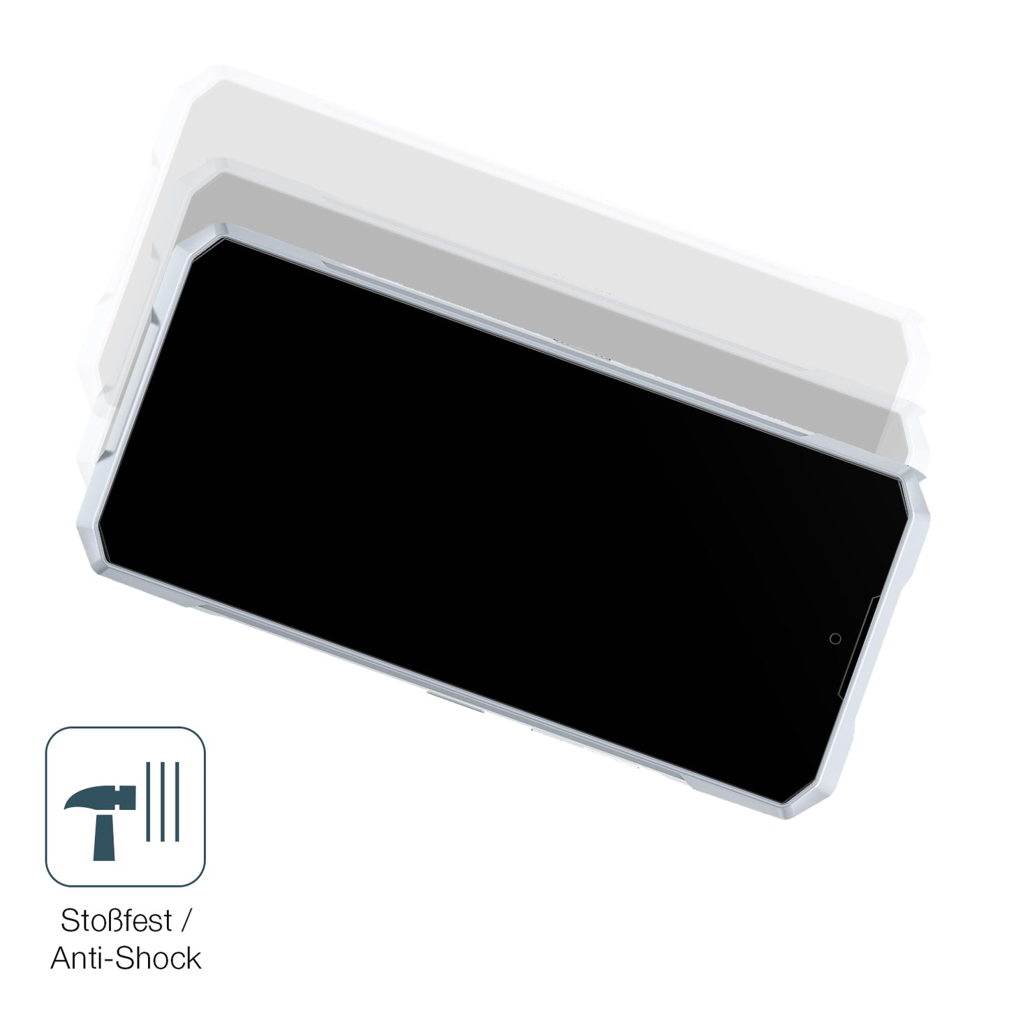 Schutz gegen Kratzer auf dem Doogee Blade GT 5G Glas durch Schlüssel, Stöße gegen die Tischkante oder Stürze