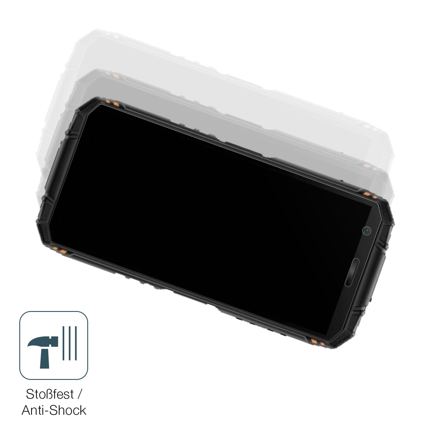 Schutz gegen Kratzer auf dem Doogee Mini Outdoor 3 Ultra Glas durch Schlüssel, Stöße gegen die Tischkante oder Stürze