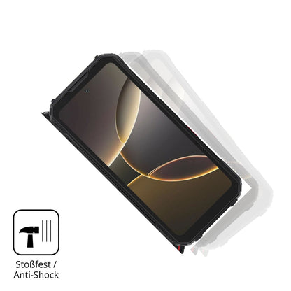 Schutz gegen Kratzer auf dem DOOGEE V Max LR 5G Glas durch Schlüssel, Stöße gegen die Tischkante oder Stürze