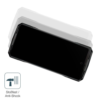 Schutz gegen Kratzer auf dem Doogee V40 Pro Glas durch Schlüssel, Stöße gegen die Tischkante oder Stürze