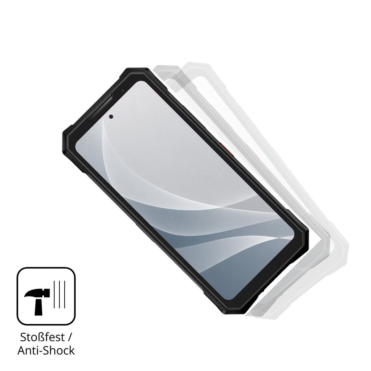 Schutz gegen Kratzer auf dem Doogee V50 Pro Glas durch Schlüssel, Stöße gegen die Tischkante oder Stürze