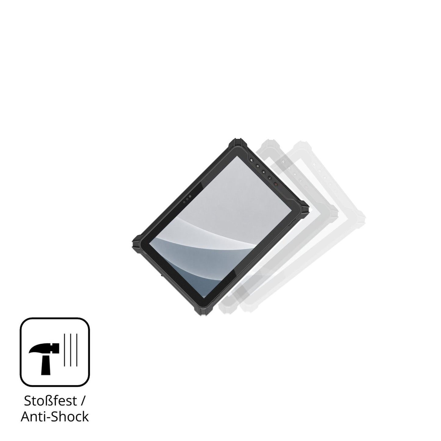 Schutz gegen Kratzer auf dem Emdoor EM-T17X Glas durch Schlüssel, Stöße gegen die Tischkante oder Stürze