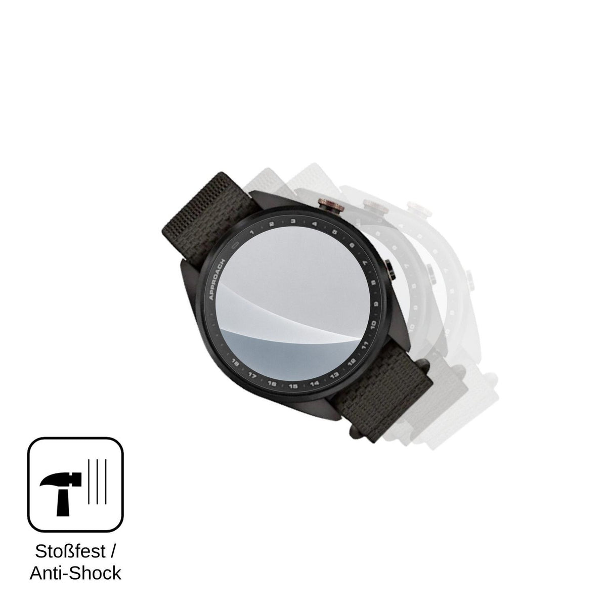 2x Screen Protector for Garmin Approach S72 matte Flexible Glass 9H dipos