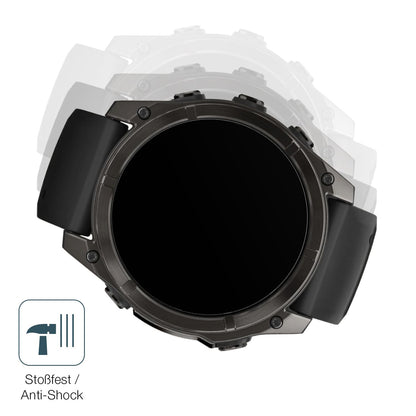 Schutz gegen Kratzer auf dem Garmin Fenix 7x Pro 47mm Glas durch Schlüssel, Stöße gegen die Tischkante oder Stürze