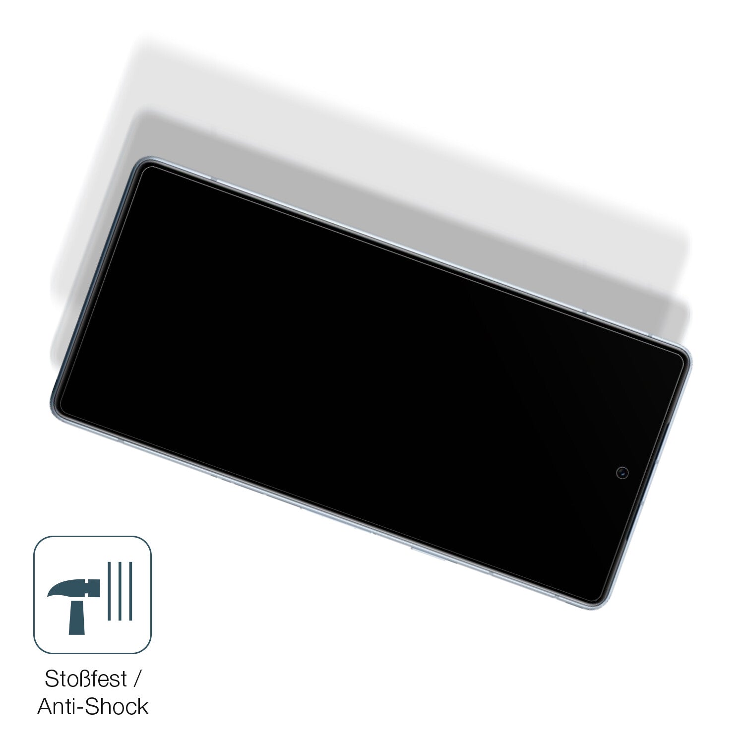 Schutz gegen Kratzer auf dem Google Pixel 7a Glas durch Schlüssel, Stöße gegen die Tischkante oder Stürze