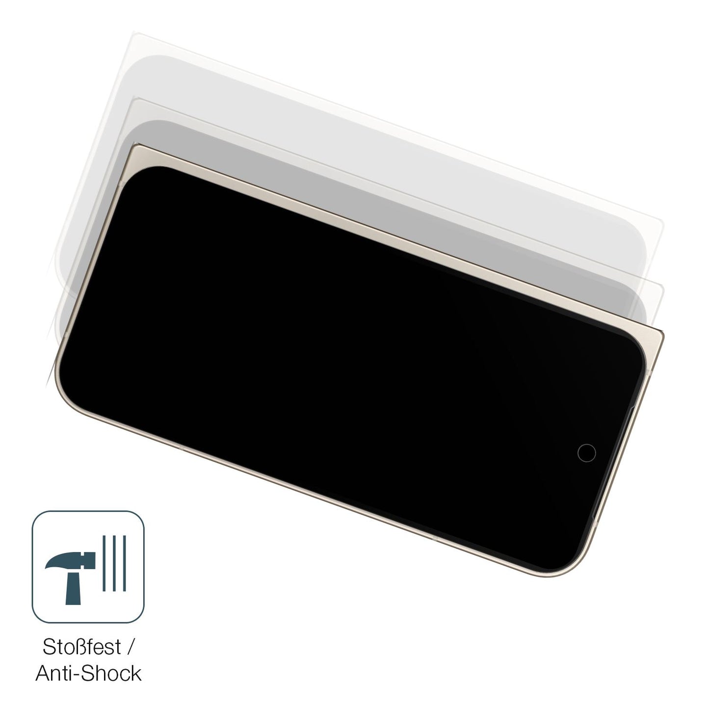 Schutz gegen Kratzer auf dem Google Pixel 9 Pro Fold Glas durch Schlüssel, Stöße gegen die Tischkante oder Stürze