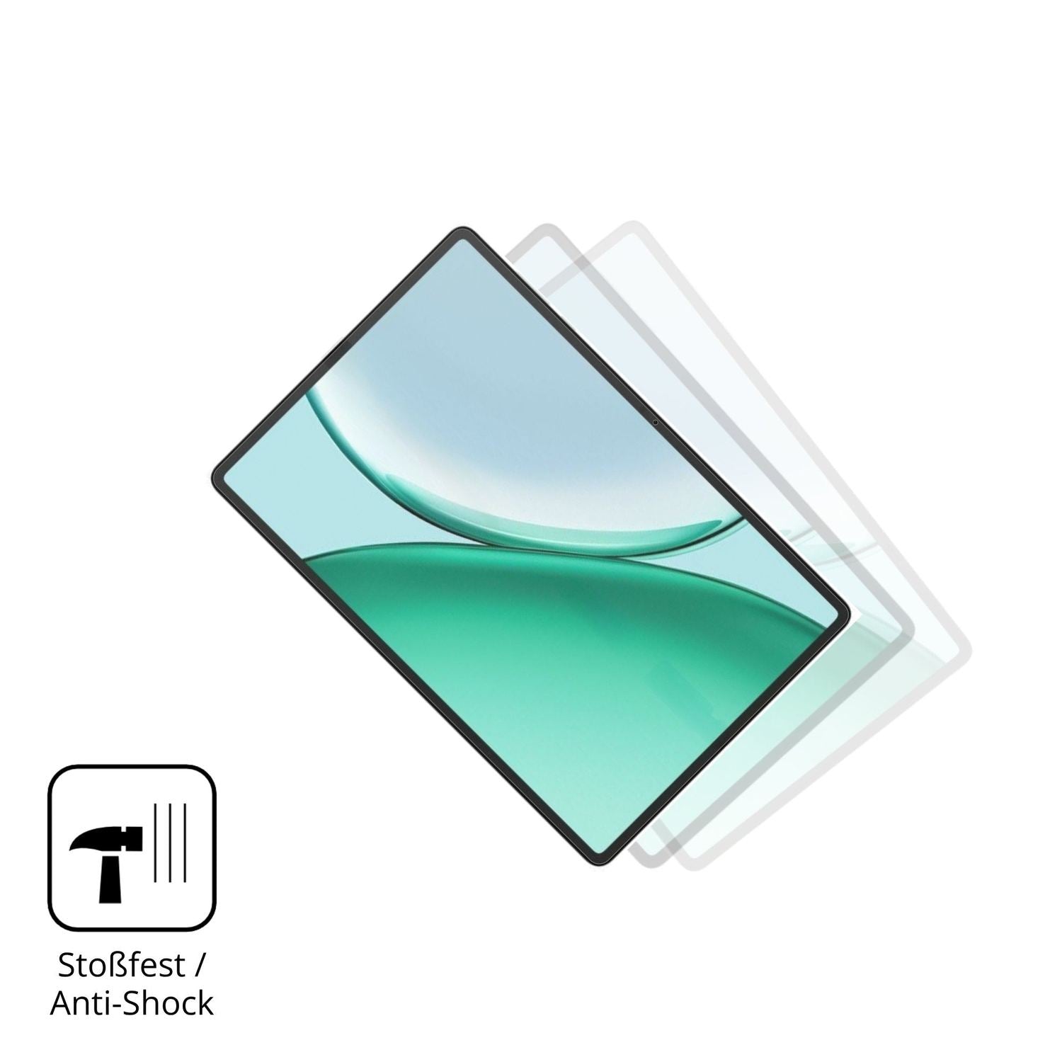 Schutz gegen Kratzer auf dem Honor Pad X10 Glas durch Schlüssel, Stöße gegen die Tischkante oder Stürze