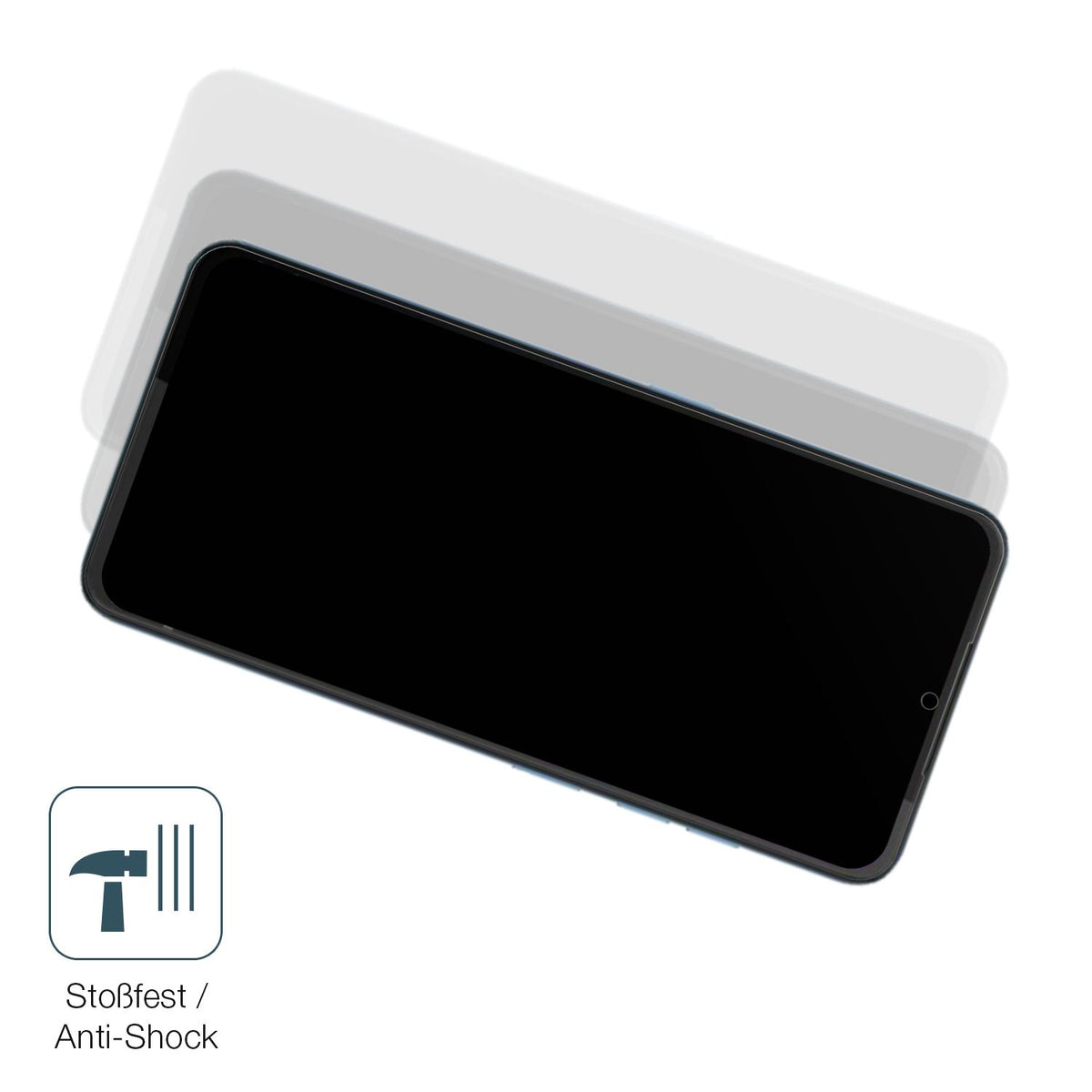 Schutz gegen Kratzer auf dem HTC Wildfire E4 Plus Glas durch Schlüssel, Stöße gegen die Tischkante oder Stürze