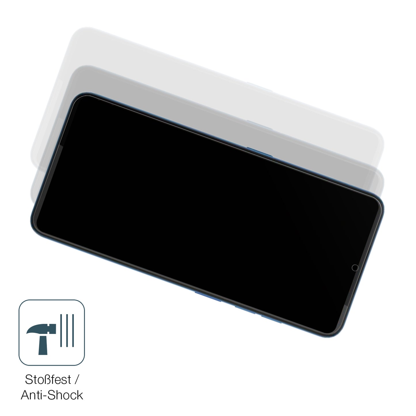 Schutz gegen Kratzer auf dem HTC Wildfire E5 Glas durch Schlüssel, Stöße gegen die Tischkante oder Stürze