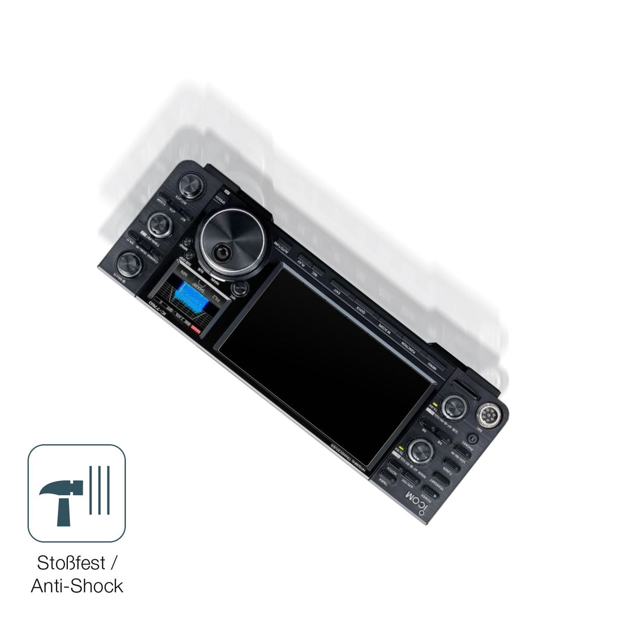 Schutz gegen Kratzer auf dem Icom IC-7760 Glas durch Schlüssel, Stöße gegen die Tischkante oder Stürze