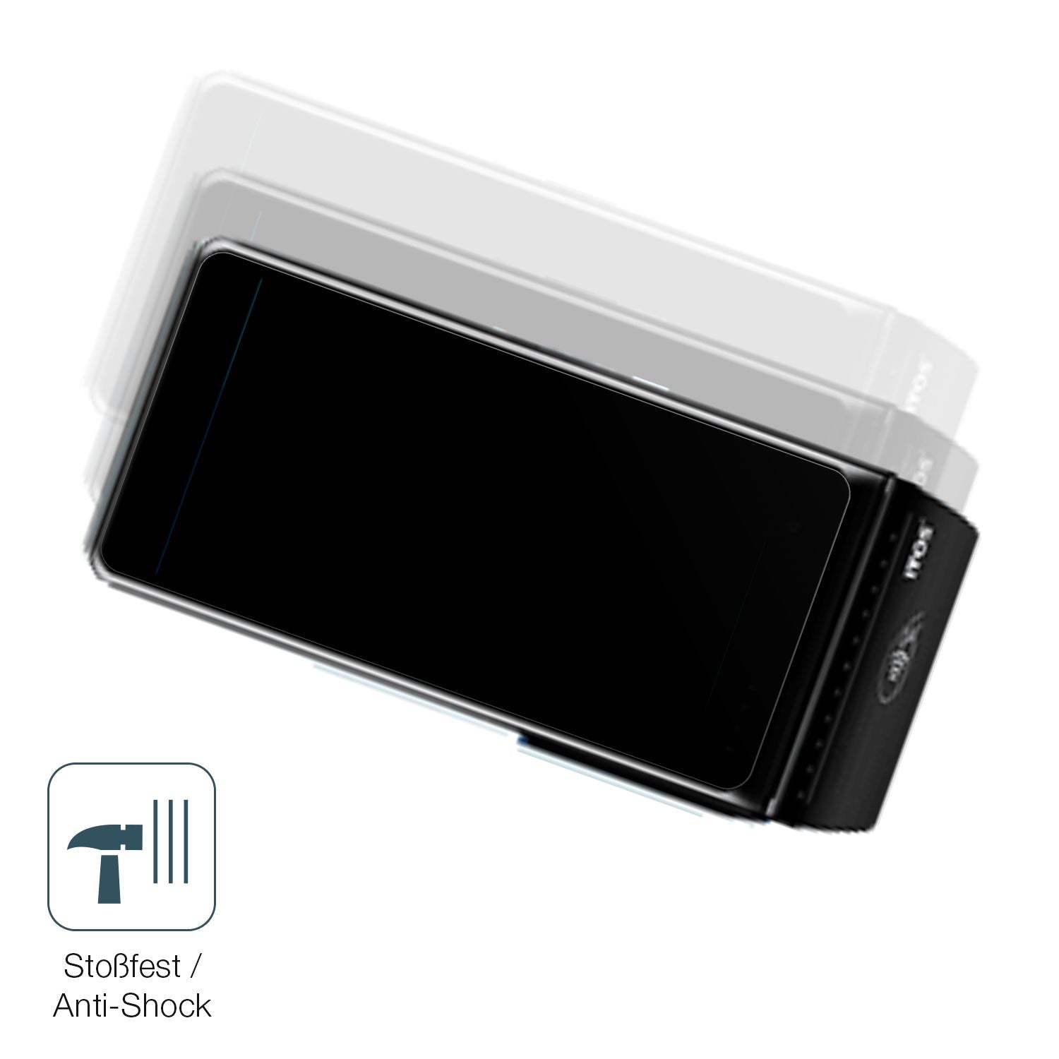 Schutz gegen Kratzer auf dem Itos CM5 Glas durch Schlüssel, Stöße gegen die Tischkante oder Stürze