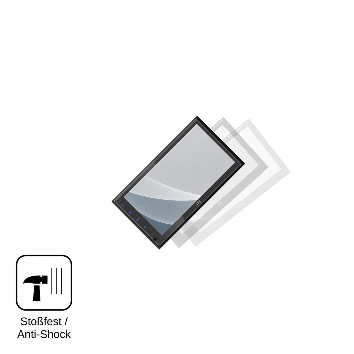 2x Screen Protector for JVC KW-M593BT matte Flexible Glass 9H dipos