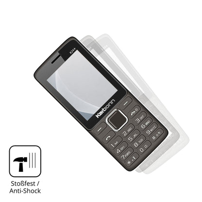 Schutz gegen Kratzer auf dem Karbonn K24 Plus Glas durch Schlüssel, Stöße gegen die Tischkante oder Stürze