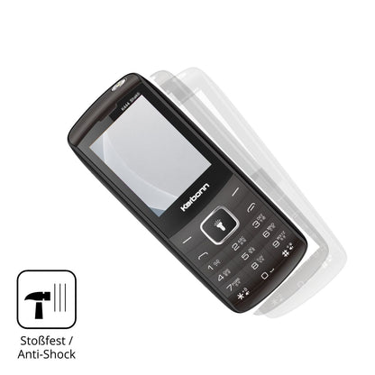 Schutz gegen Kratzer auf dem Karbonn K444 Shakti Glas durch Schlüssel, Stöße gegen die Tischkante oder Stürze