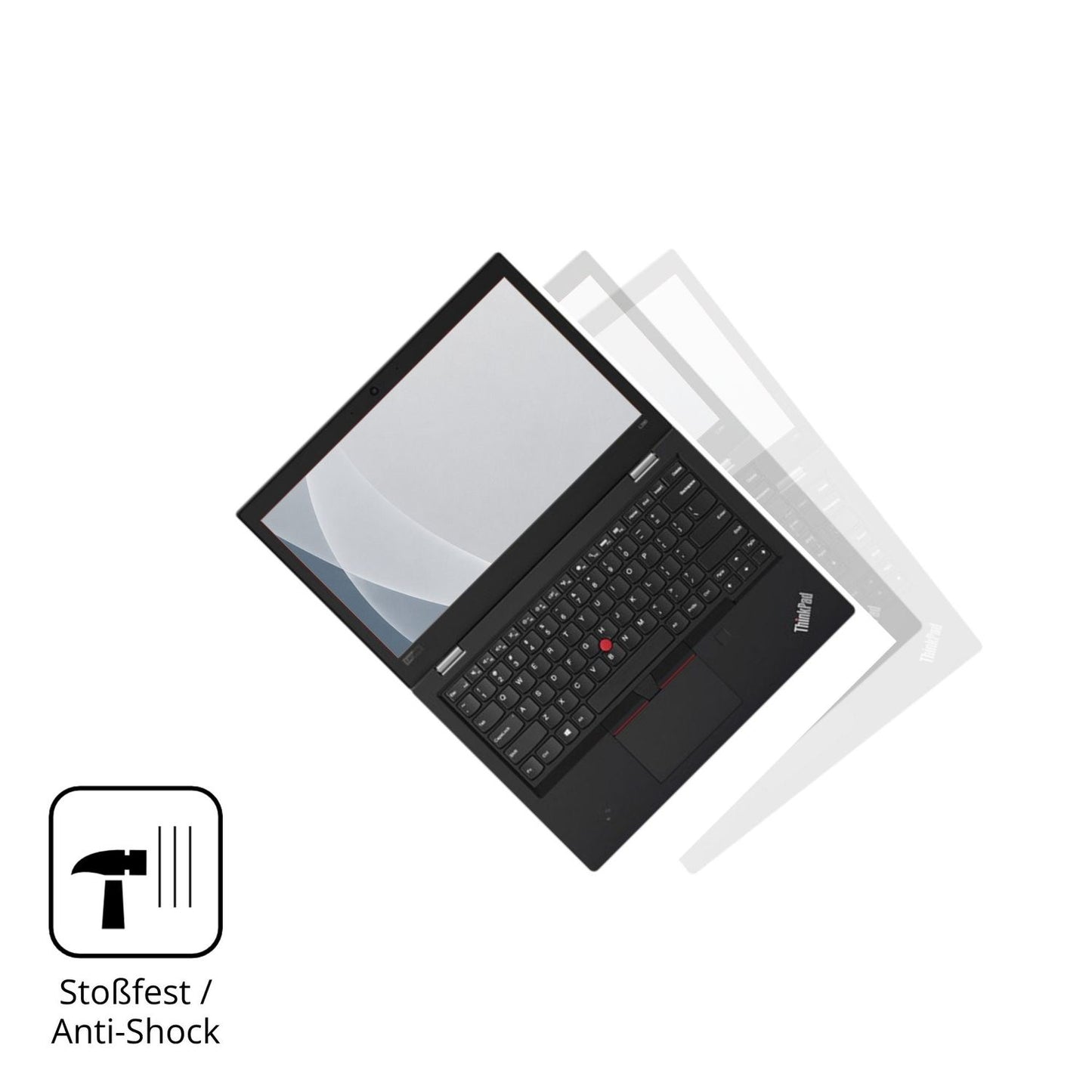 Schutz gegen Kratzer auf dem Lenovo Thinkpad L380 Yoga Glas durch Schlüssel, Stöße gegen die Tischkante oder Stürze