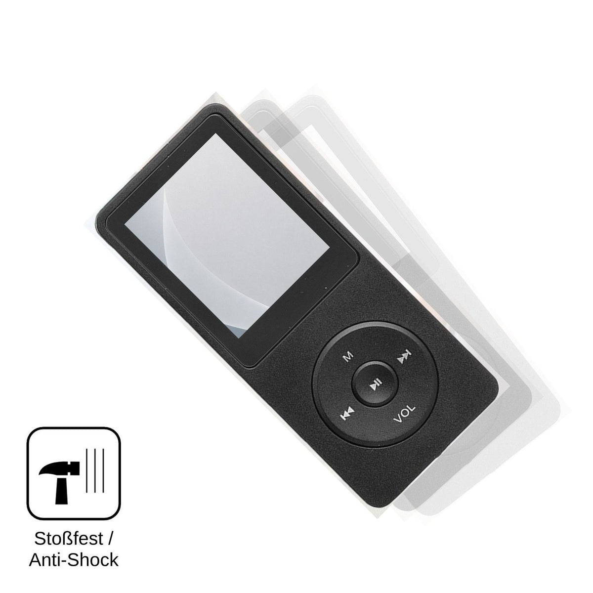 2x Screen Protector for LEVMEK GS-black mp3 matte Flexible Glass 9H dipos