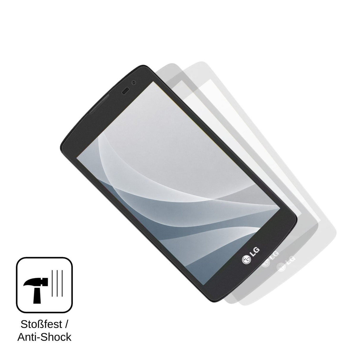 2x Screen Protector for LG Prime Plus H522F matte Flexible Glass 9H dipos