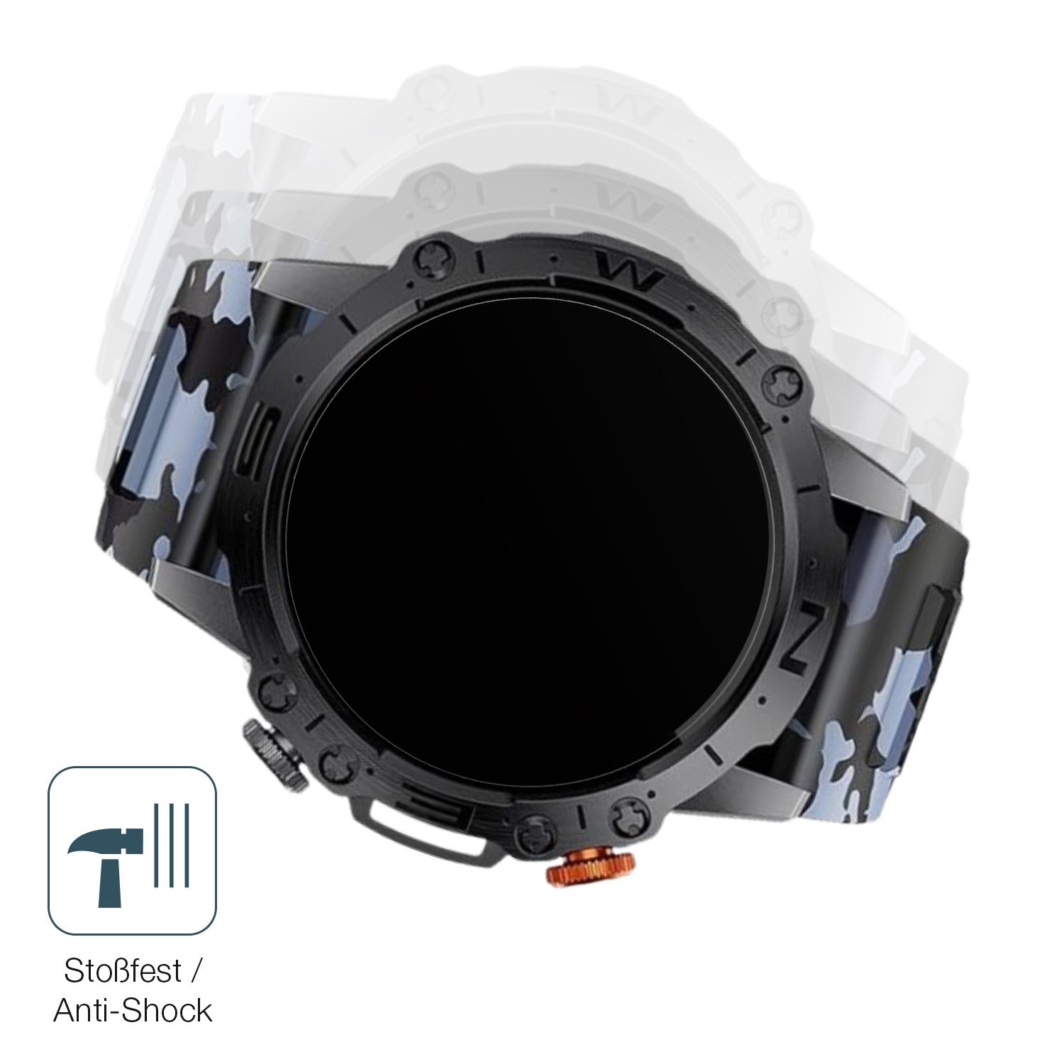 Schutz gegen Kratzer auf dem Lige 1.43 Zoll Smartwatch Glas durch Schlüssel, Stöße gegen die Tischkante oder Stürze