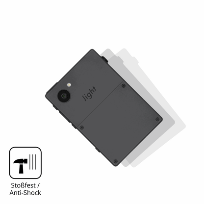 Schutz gegen Kratzer auf dem Light Phone 3 Rückseite Glas durch Schlüssel, Stöße gegen die Tischkante oder Stürze