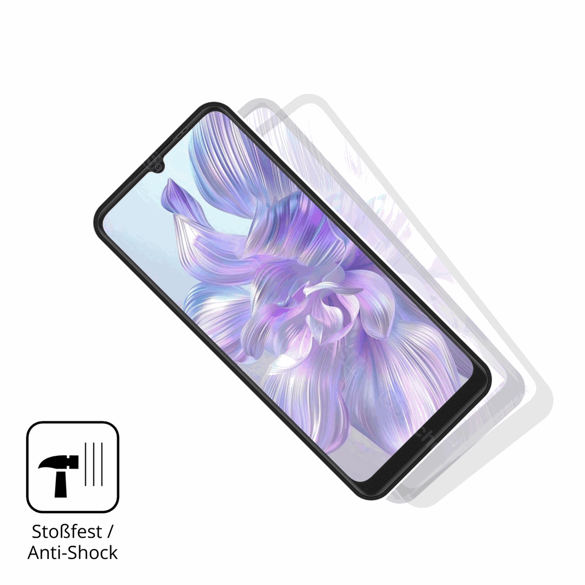 Schutz gegen Kratzer auf dem Logicom Smart Pro Glas durch Schlüssel, Stöße gegen die Tischkante oder Stürze