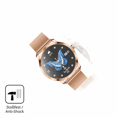 Schutz gegen Kratzer auf dem LWEARKD 1.27 Zoll AMOLED Smartwatch Glas durch Schlüssel, Stöße gegen die Tischkante oder Stürze