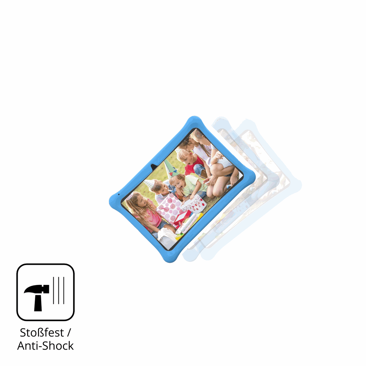 Schutz gegen Kratzer auf dem Menghu Kids Tablet 10.1 Glas durch Schlüssel, Stöße gegen die Tischkante oder Stürze