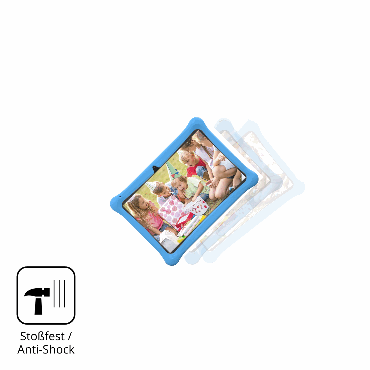 Schutz gegen Kratzer auf dem Menghu Kids Tablet 10.1 Glas durch Schlüssel, Stöße gegen die Tischkante oder Stürze