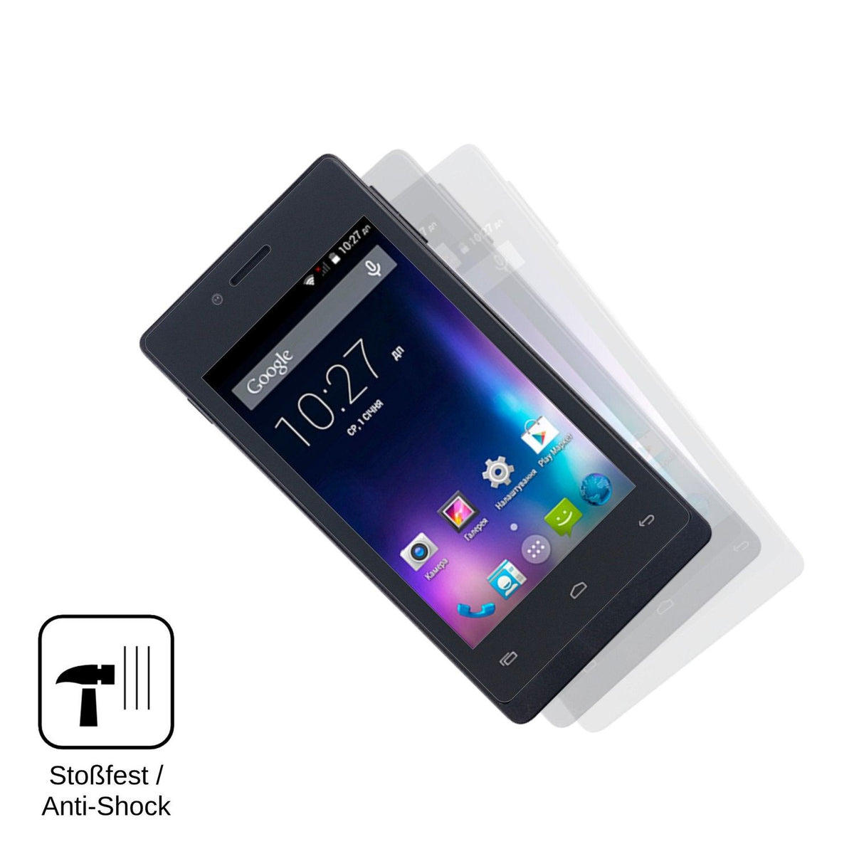 2x Screen Protector for Nomi i400 Beat matte Flexible Glass 9H dipos