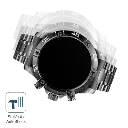 Schutz gegen Kratzer auf dem OHUGNA Smartwatch 1.53 Zoll Glas durch Schlüssel, Stöße gegen die Tischkante oder Stürze