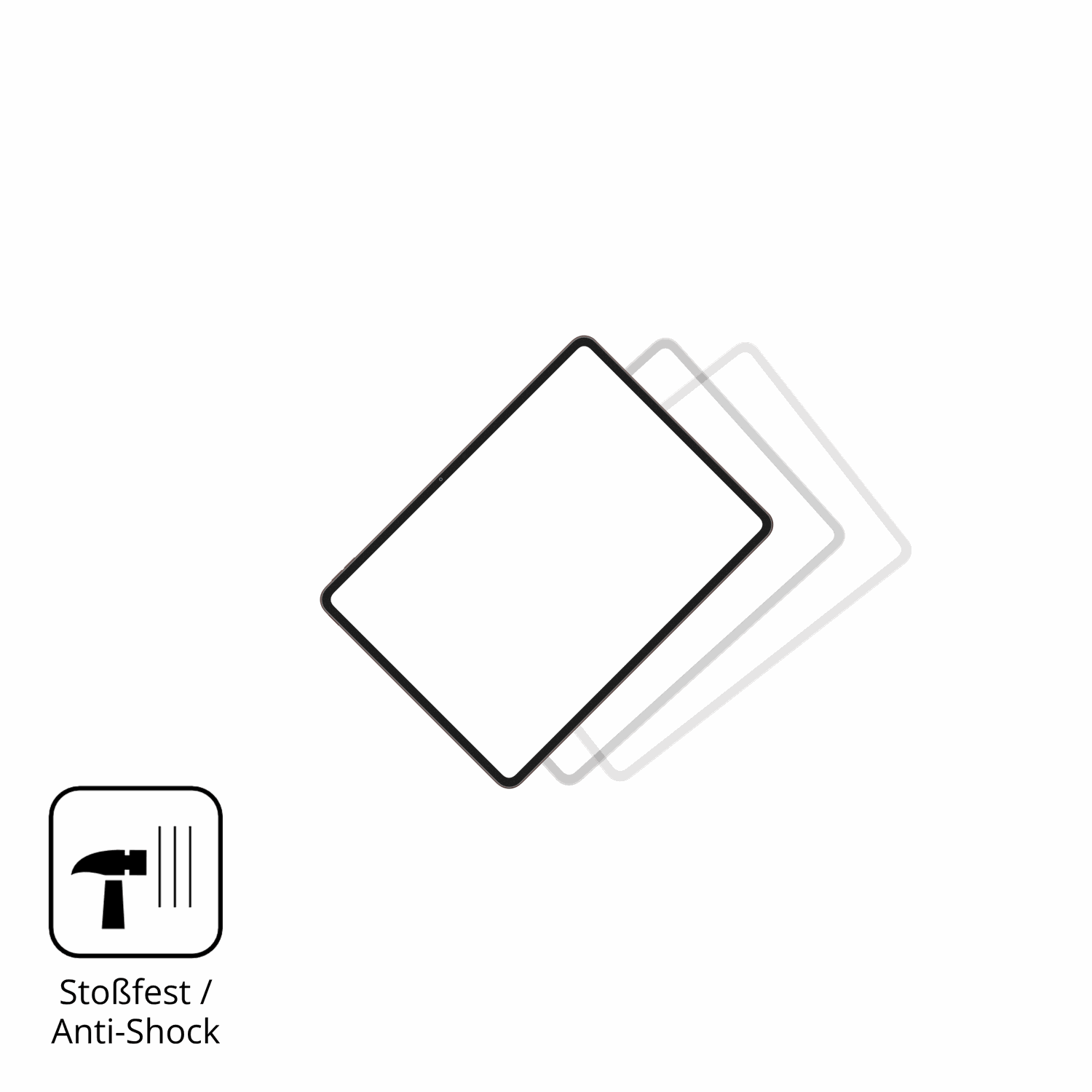 Schutz gegen Kratzer auf dem OnePlus Pad 4 Glas durch Schlüssel, Stöße gegen die Tischkante oder Stürze