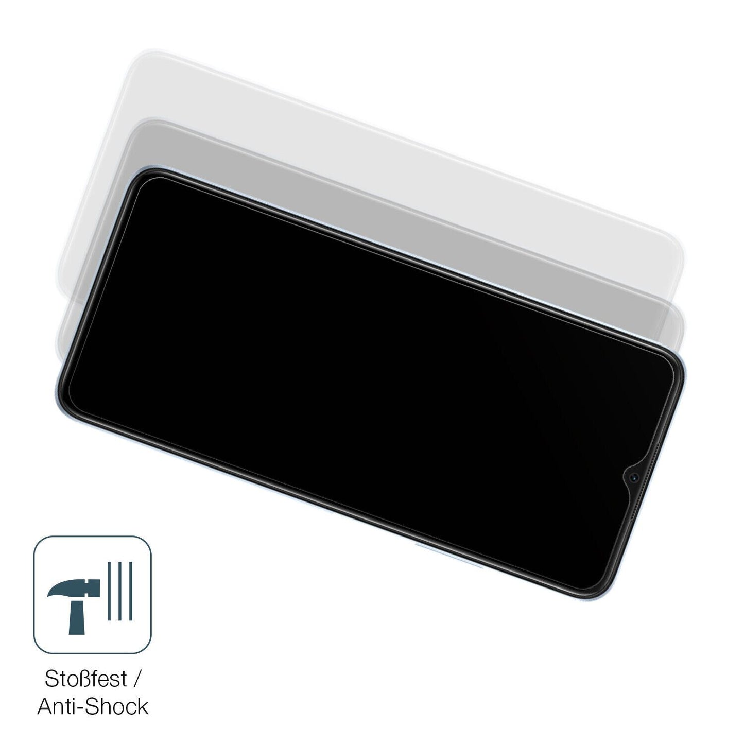 Schutz gegen Kratzer auf dem OPPO A17 Glas durch Schlüssel, Stöße gegen die Tischkante oder Stürze