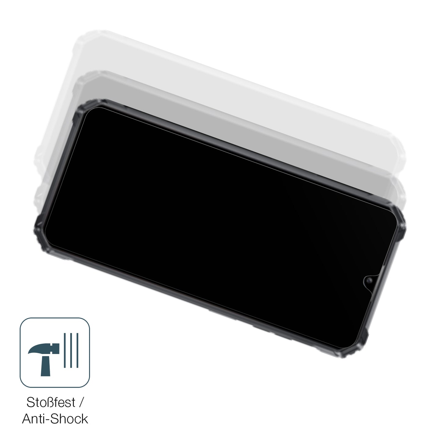 Schutz gegen Kratzer auf dem Oukitel G1 Glas durch Schlüssel, Stöße gegen die Tischkante oder Stürze