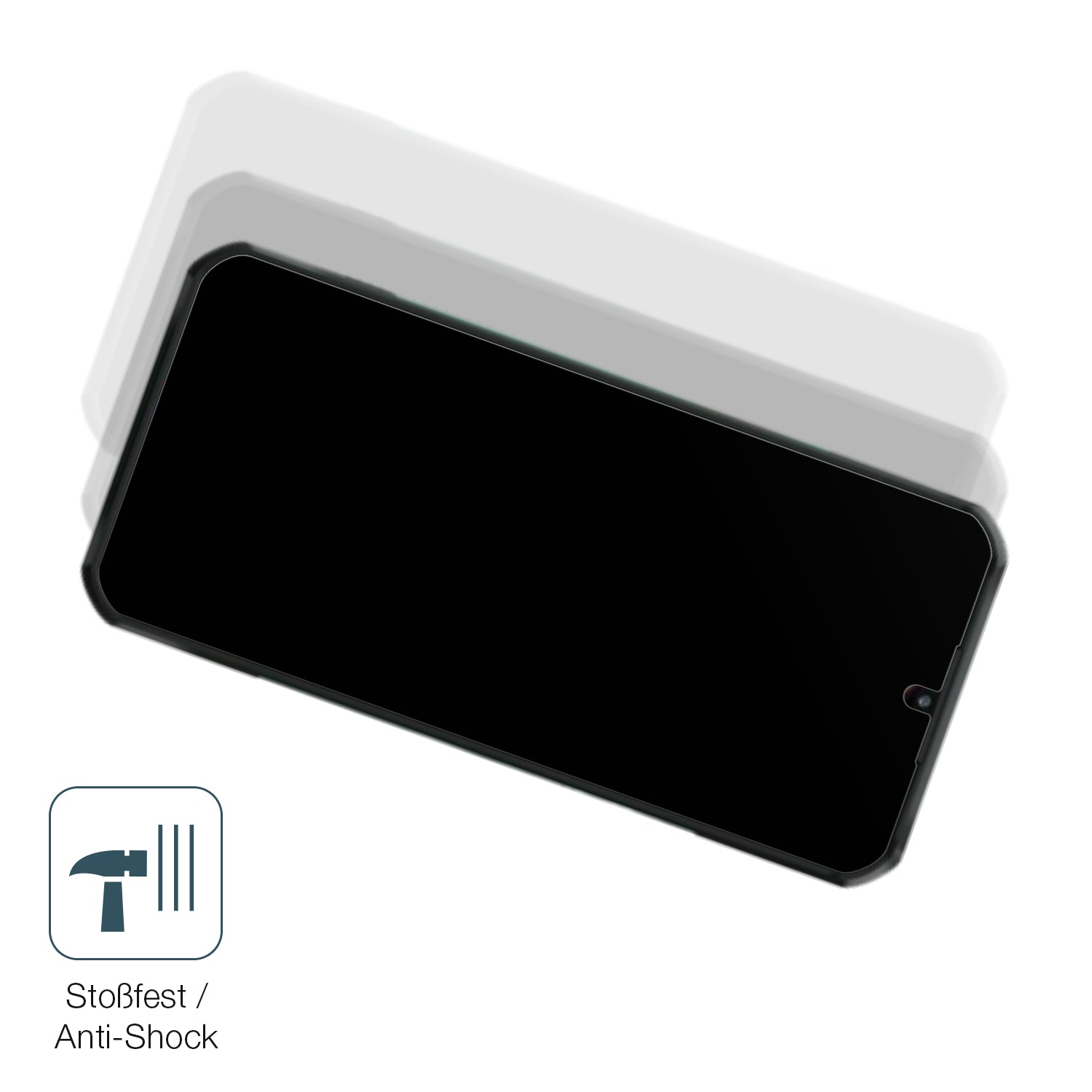 Schutz gegen Kratzer auf dem Oukitel WP35 Glas durch Schlüssel, Stöße gegen die Tischkante oder Stürze
