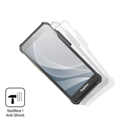 2x Screen Protector for RugGear RG880i matte Flexible Glass 9H dipos